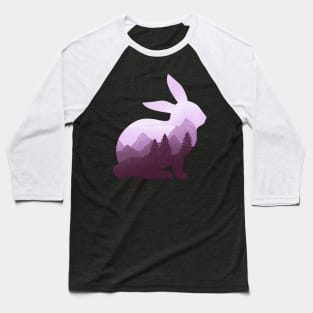 Dramabite Rabbit Bunny Hare Double Exposure Surreal Wildlife Animal Baseball T-Shirt